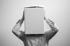 man holding box